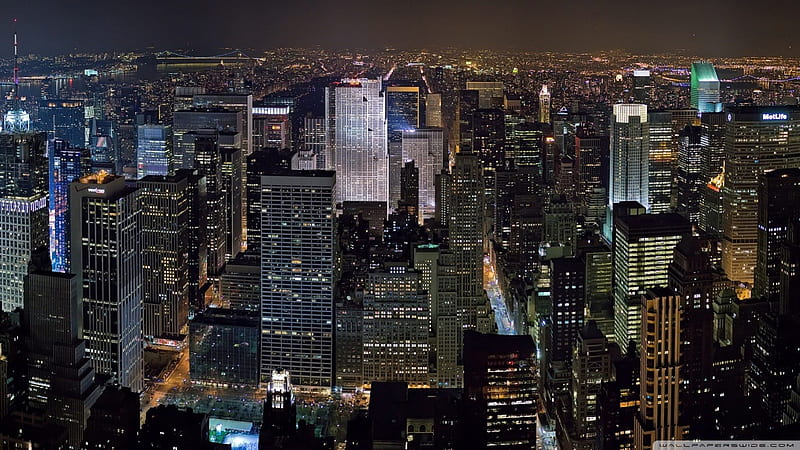 New York Midtown, bonito, New York, Lights, Buildings, HD wallpaper