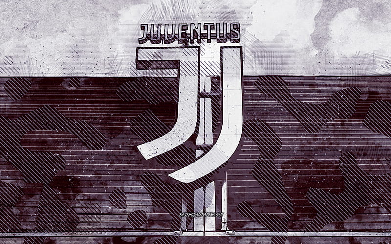 Juventus grunge logo, Italian football club, Turin, Italy, Juventus logo, Allianz Stadium, Juventus Stadium, grunge art, Juventus FC, creative art, Juve grunge logo, HD wallpaper