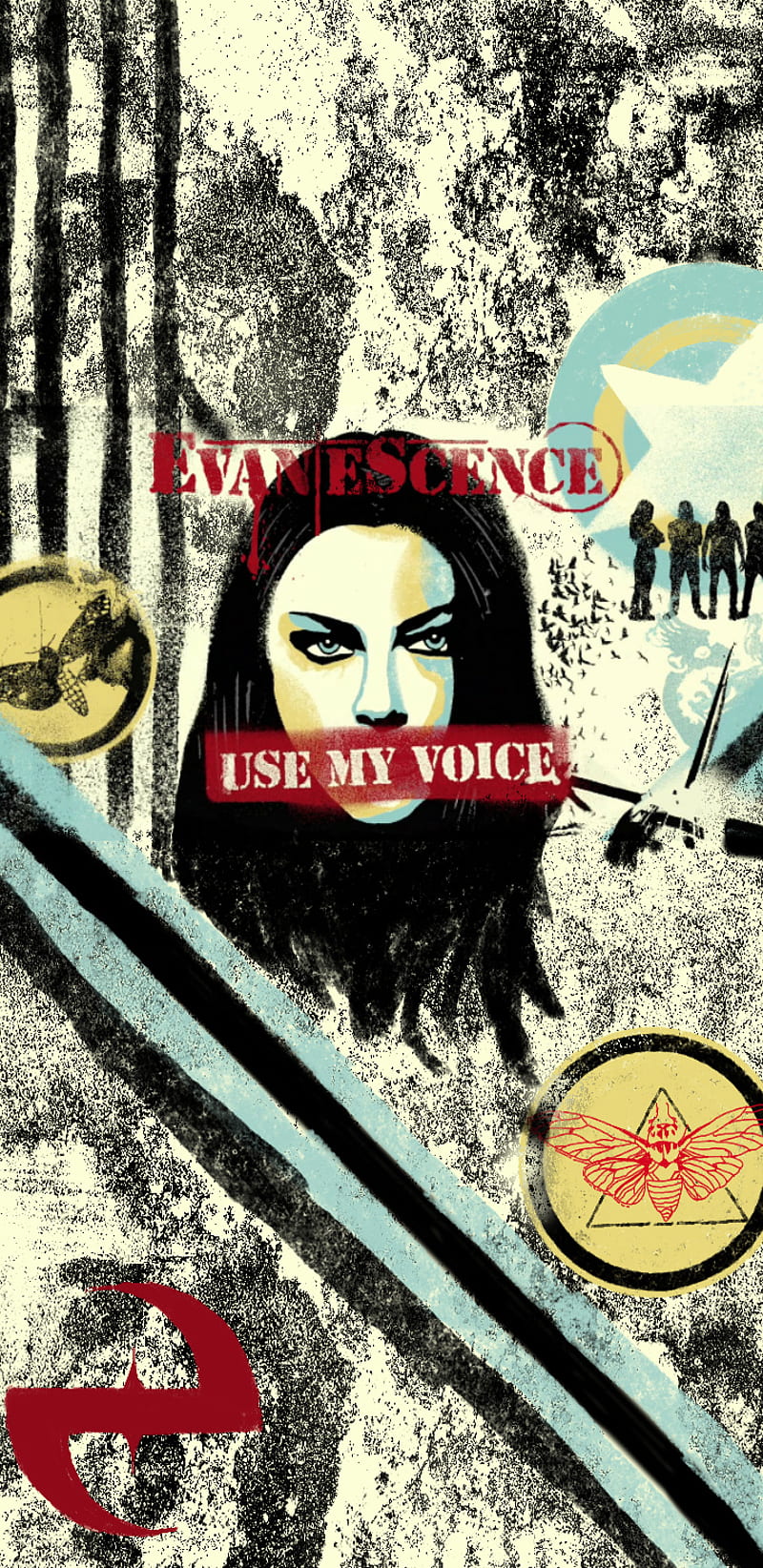 Evanescence , amylee, band, old, popart, usemyvoice, HD phone wallpaper
