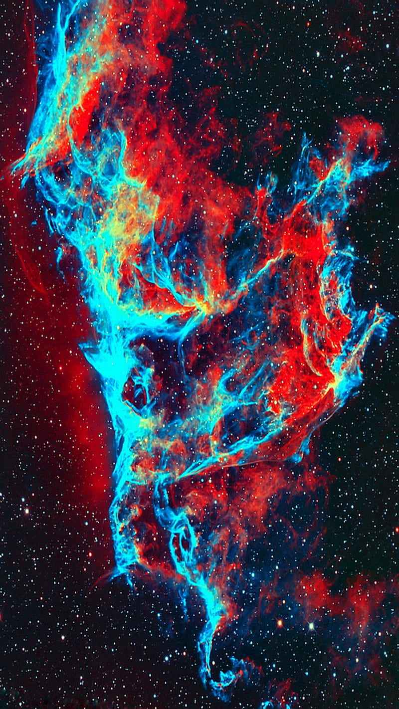 Veil Nebula, colors, galaxy, sky, HD phone wallpaper
