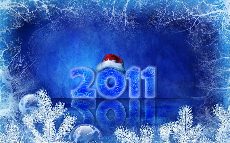 2011, new year, cristmas, happy, HD wallpaper
