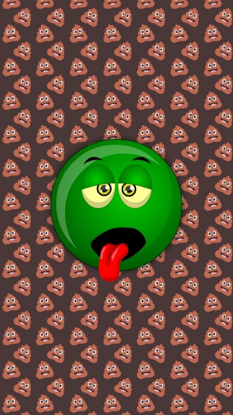 Emoji, funny, poop, sick, HD phone wallpaper