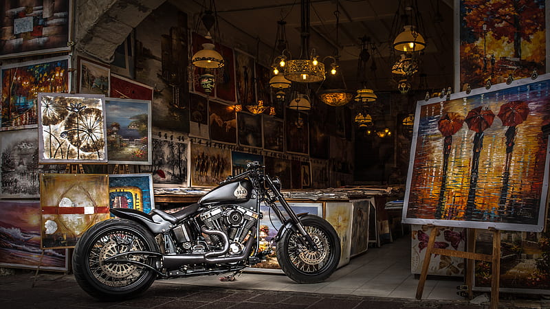 Black Cruiser Motorcycle , bikes, HD wallpaper