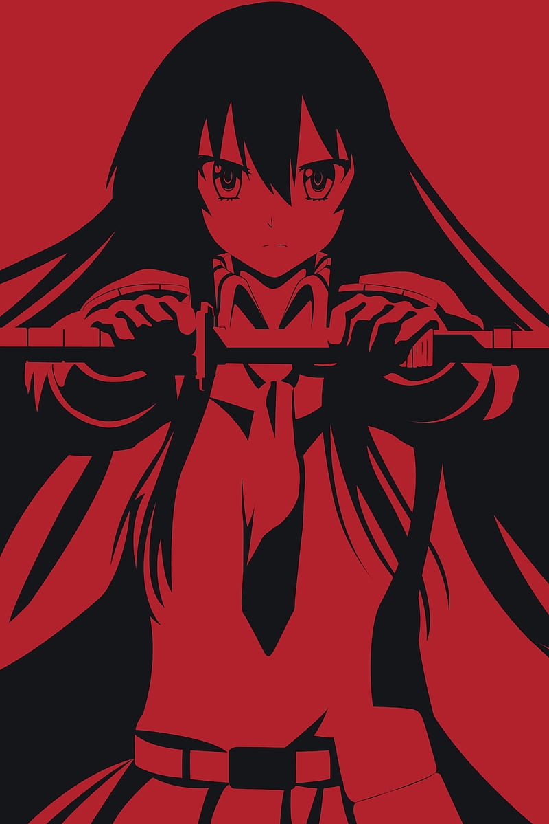 Akame ga Kill, anime, red, HD phone wallpaper