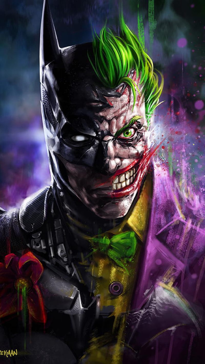 Joker y batman, legend, logo, HD phone wallpaper