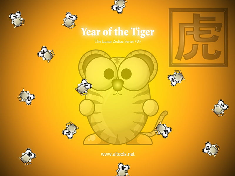 ALTools Year of Tiger, estsoft, altools, lunar, egghead, HD wallpaper