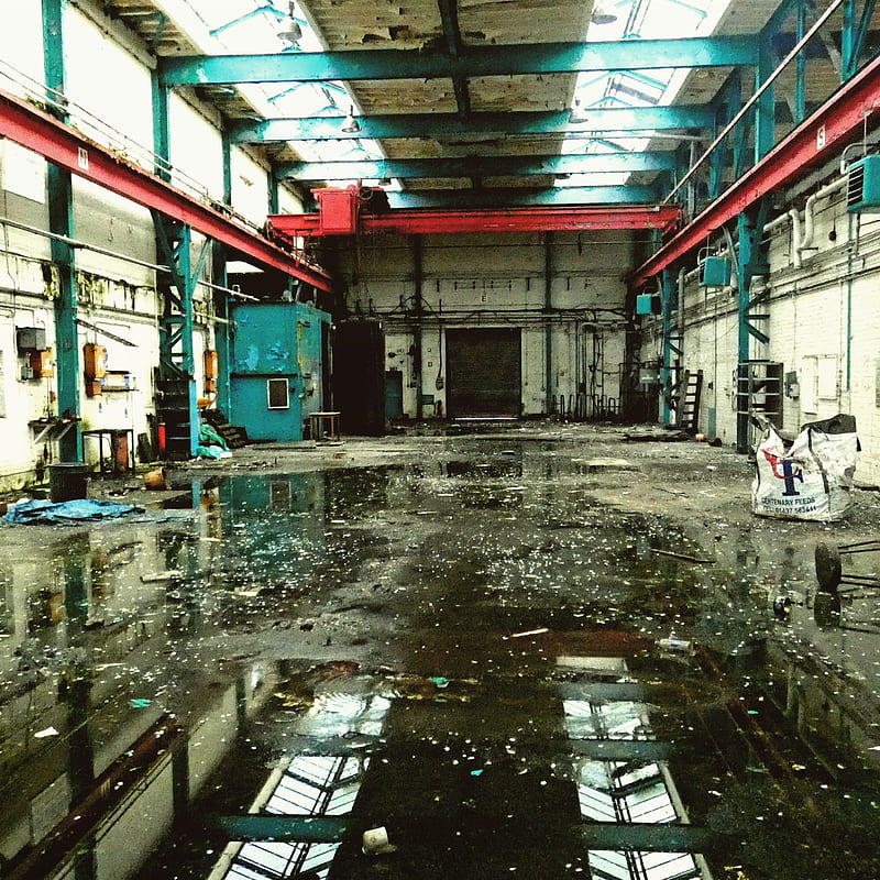 Abandoned factory , urbex, HD phone wallpaper
