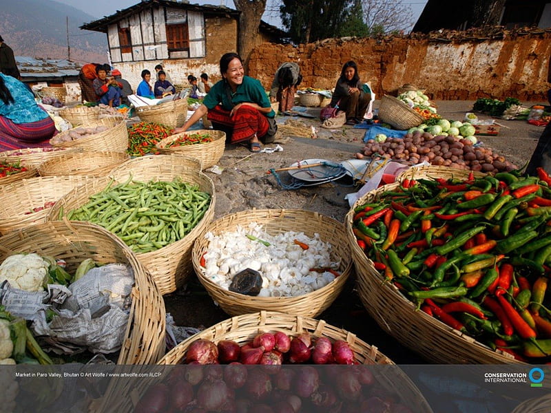 MARKETPLACE IN BHUTAN, AFRICA, world, food, travel places, country, africa, markets, landscapes, people, HD wallpaper