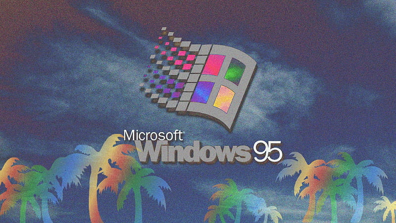 Glitch Art 3D Design 95 Microsoft Windows vaporwave, HD wallpaper