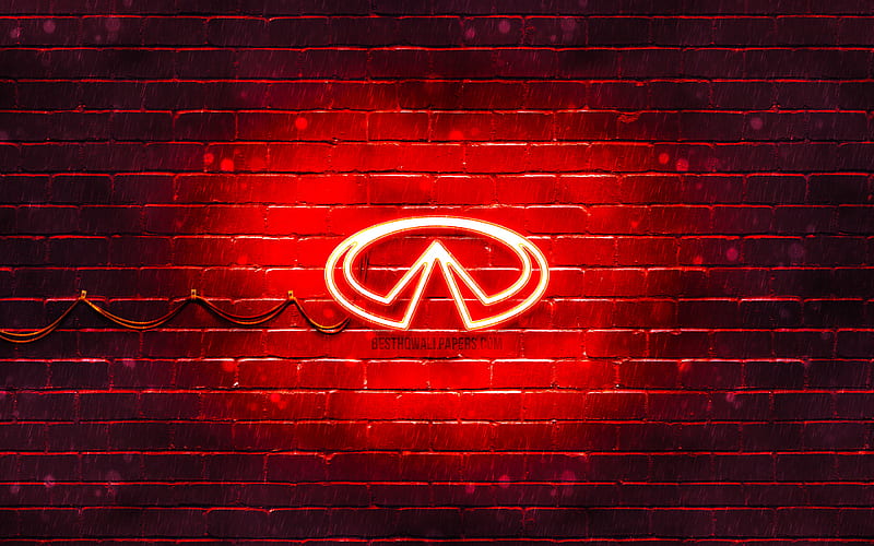 Infiniti Red Logo Red Brickwall Infiniti Logo Cars Brands Infiniti Neon Logo Hd Wallpaper Peakpx