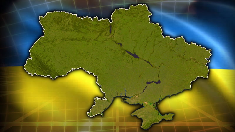Bản đồ Ukraine, cờ Ukraine: \