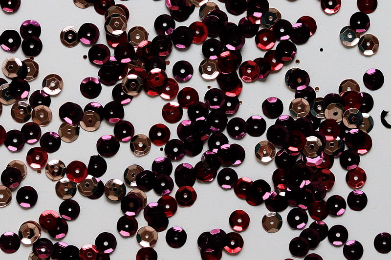 Red and Black Beads on White Surface, HD wallpaper