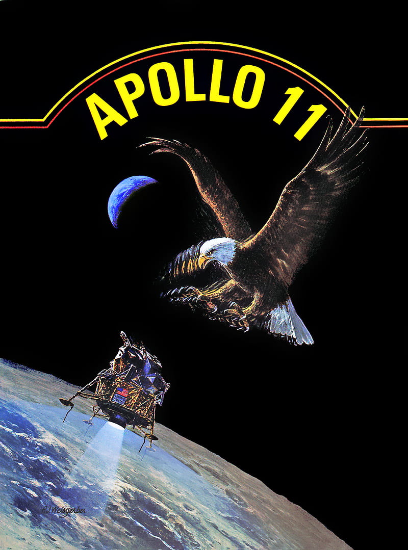 Apollo 11, moon, nasa, space, HD phone wallpaper