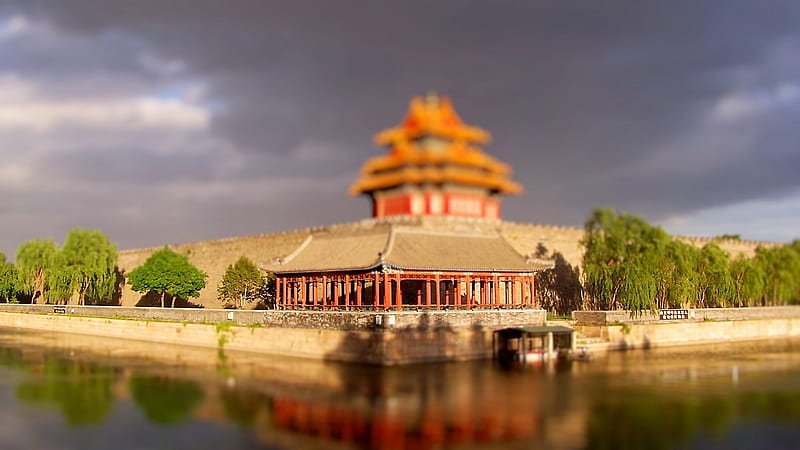 Beijing Forbidden City moat, HD wallpaper