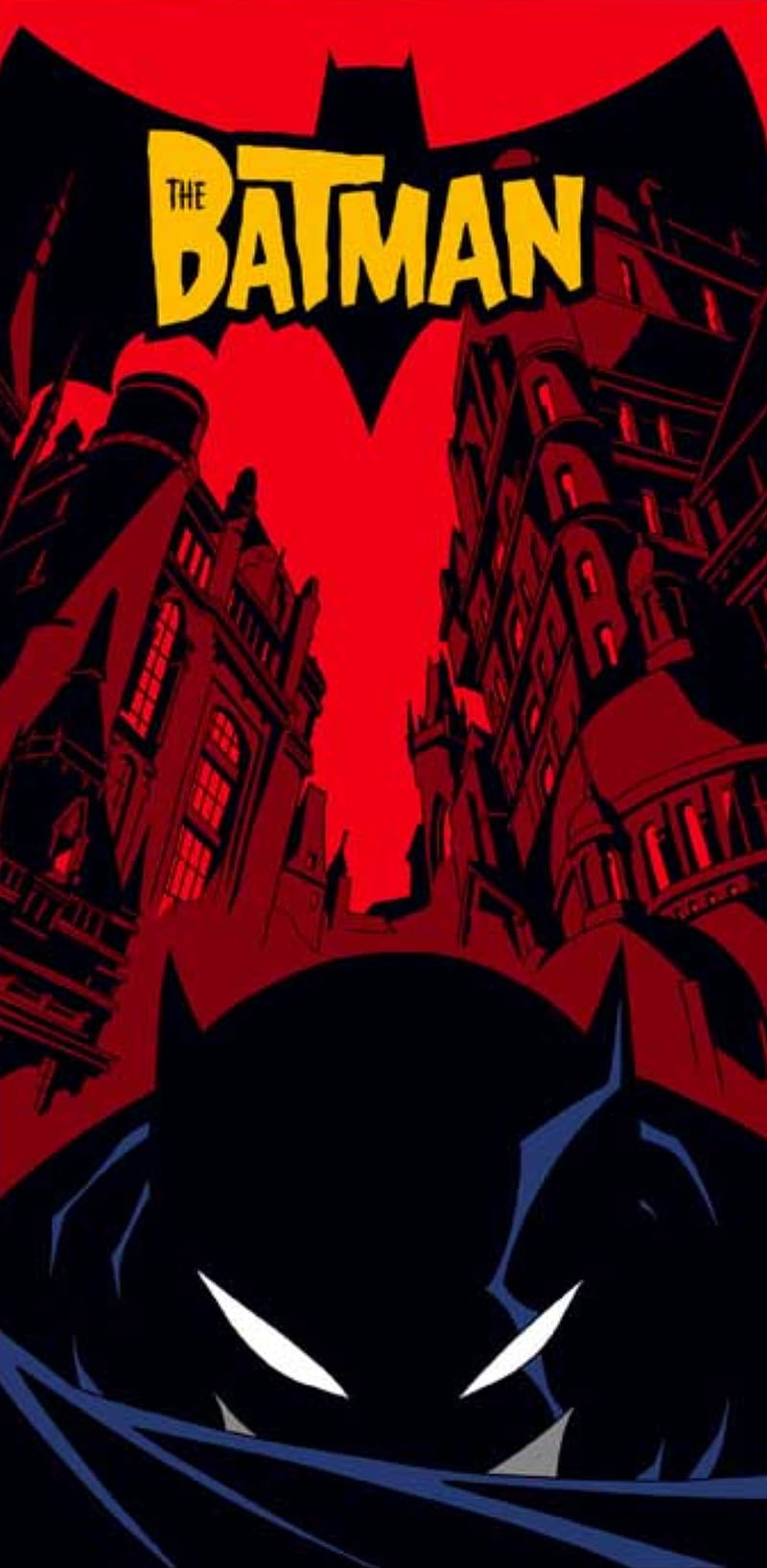 Batman Cartoon iPhone 13 Wallpaper 4K