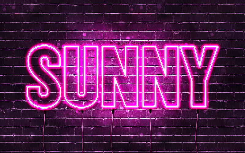 Sunny with names, female names, Sunny name, purple neon lights, Happy  Birtay Sunny, HD wallpaper | Peakpx