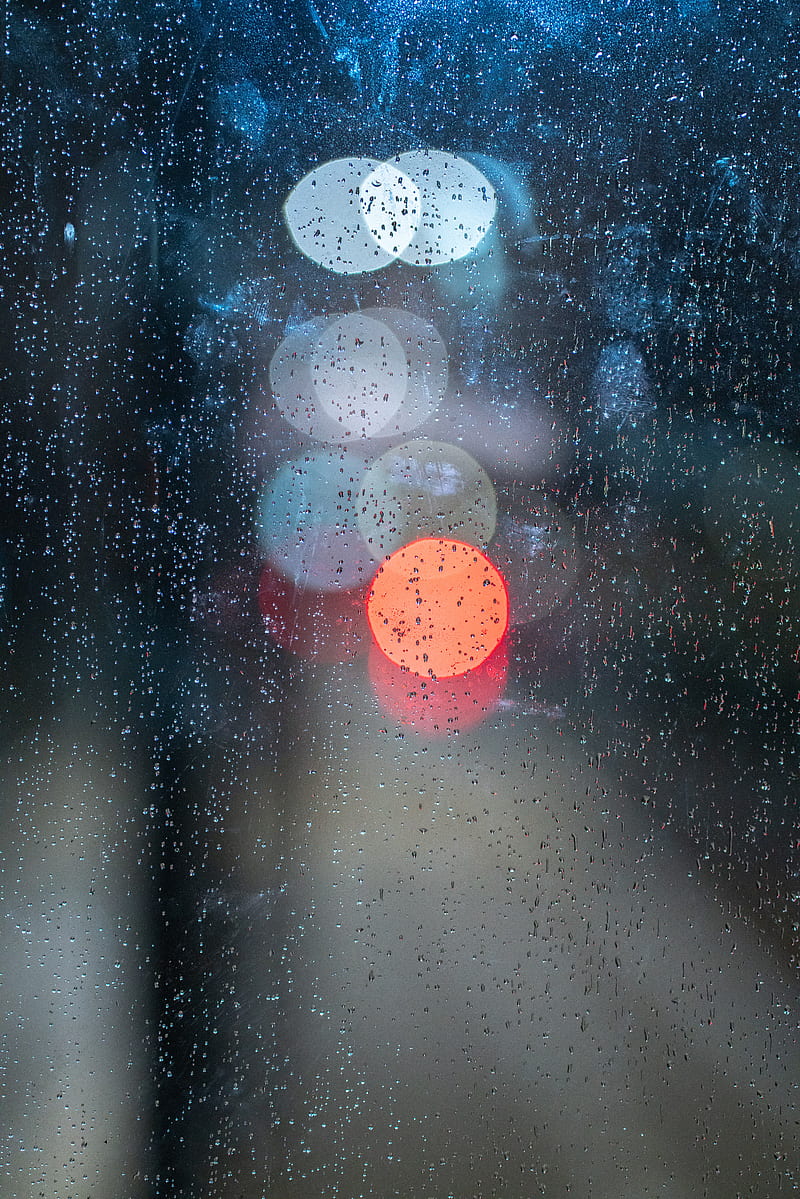 glass, drops, bokeh, wet, macro, HD phone wallpaper
