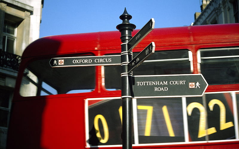 London red double-decker bus-London graphy, HD wallpaper