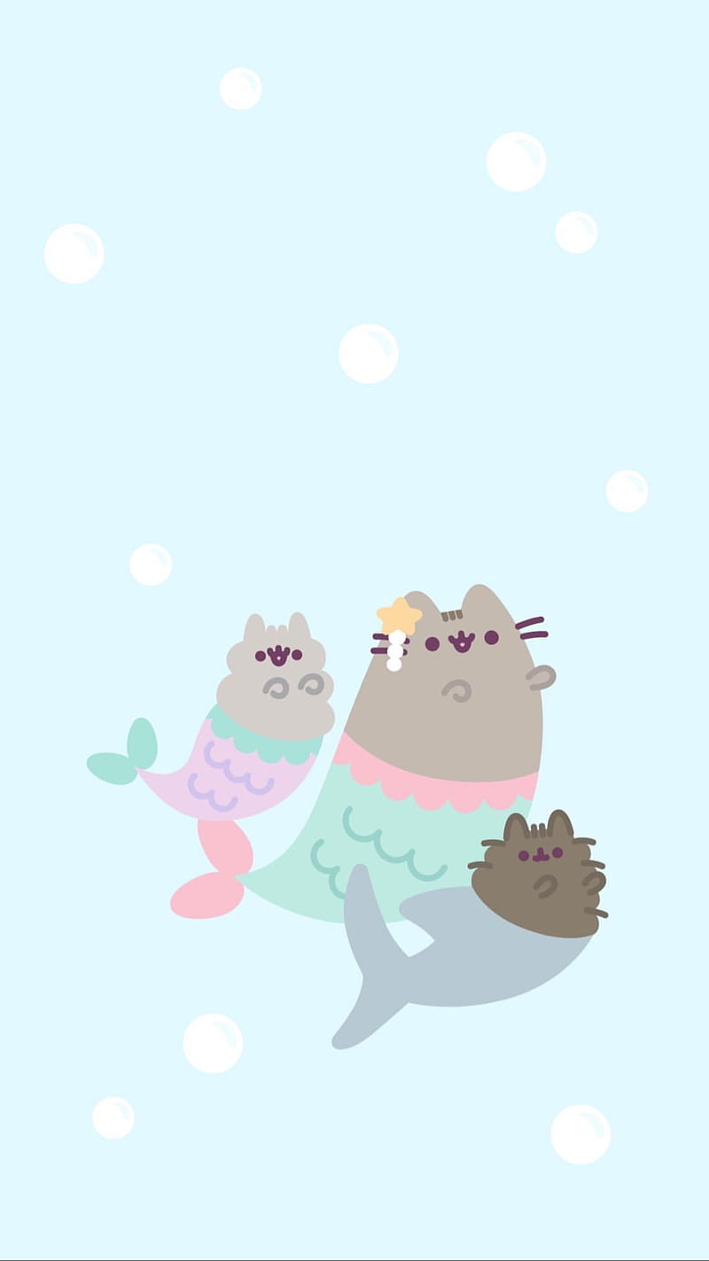Mermaid Pusheen, Stormy & Pip . Pusheen cute, Pusheen valentines, Kawaii, Mermaid Cat, HD phone wallpaper