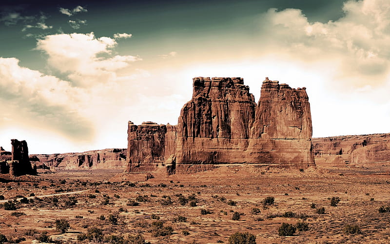 Desert Rocks, rocks, desert, arid, landscape, HD wallpaper