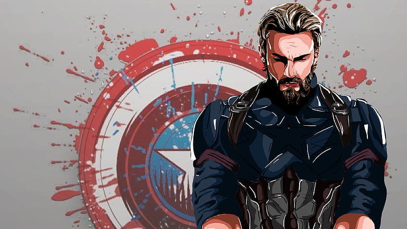 Captain America New Art , captain-america, superheroes, artwork, digital-art, artist, behance, HD wallpaper