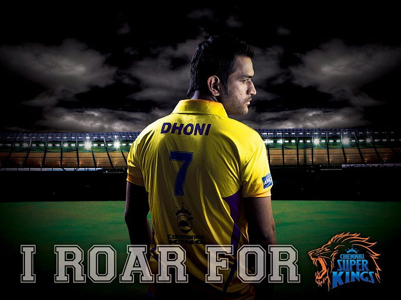 MS Dhoni Chennai Super Kings 1 HD Celebrities Wallpapers  HD Wallpapers   ID 35042