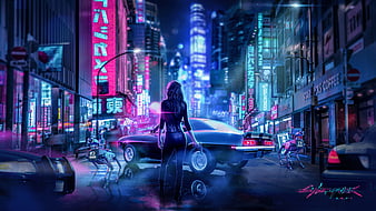 Cyberpunk Night City Art 4K Wallpaper iPhone HD Phone #860h