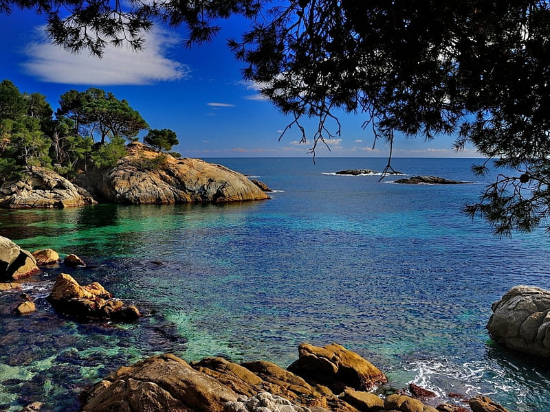 Platja d'Aro Costa Brava - Beautiful landscape, ocean, landscape, water, daro, nature, brava, HD wallpaper