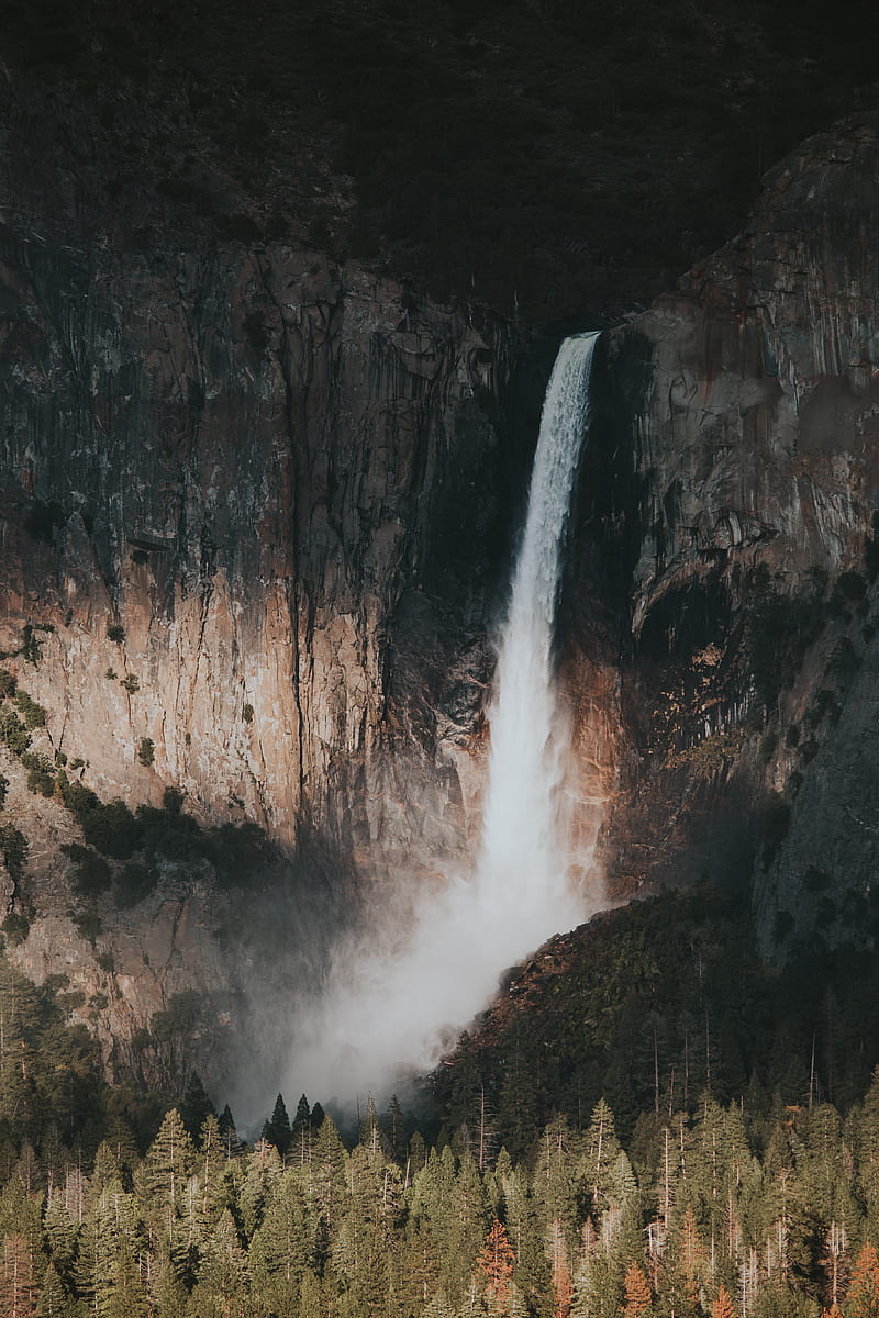 horsetail waterfalls, HD phone wallpaper