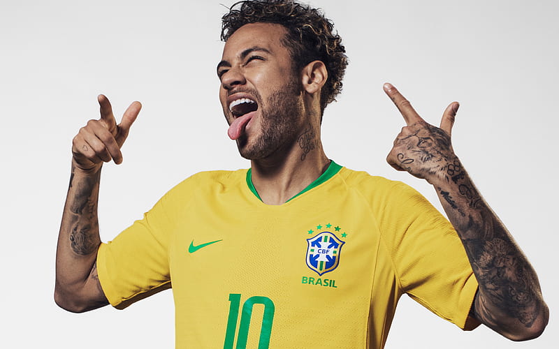 Neymar JR, hoot, Brazilian football team, soccer, football stars, Neymar, footballers, Brazil National Team, HD wallpaper