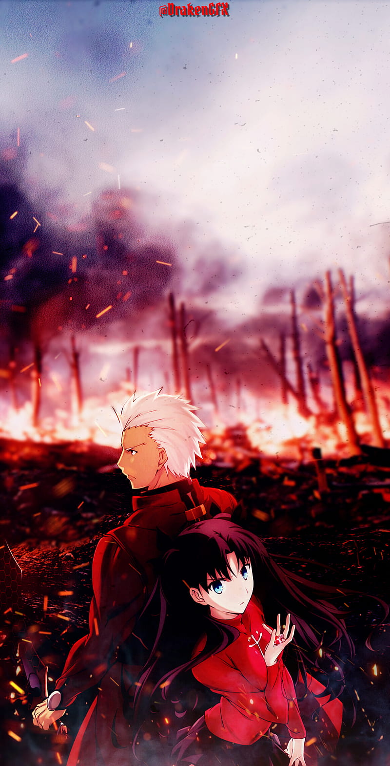 Fate Stay Night, Archer, Emiya, Tohsaka Rin, manga, Emiya Shirou, anime, HD phone wallpaper