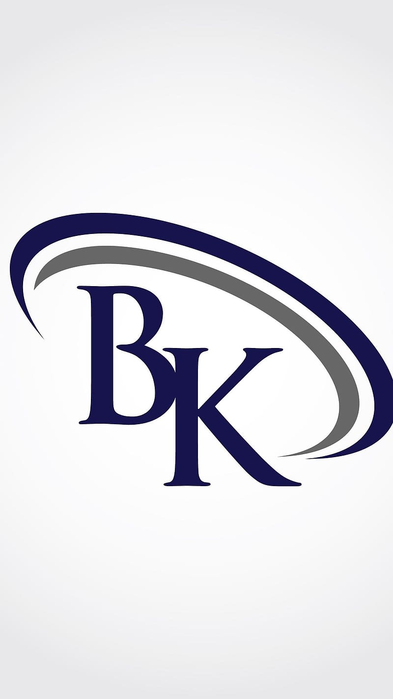 B K, Half Circle Logo, design, HD phone wallpaper