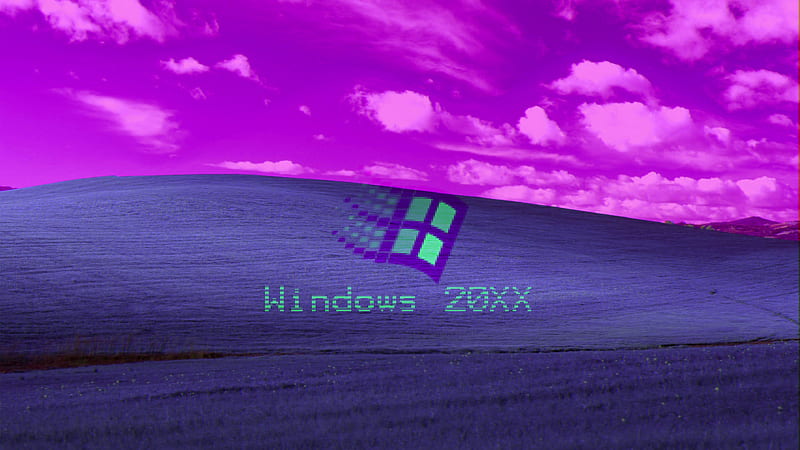 Purple Windows XP 98 Retrowave Vaporwave, HD wallpaper