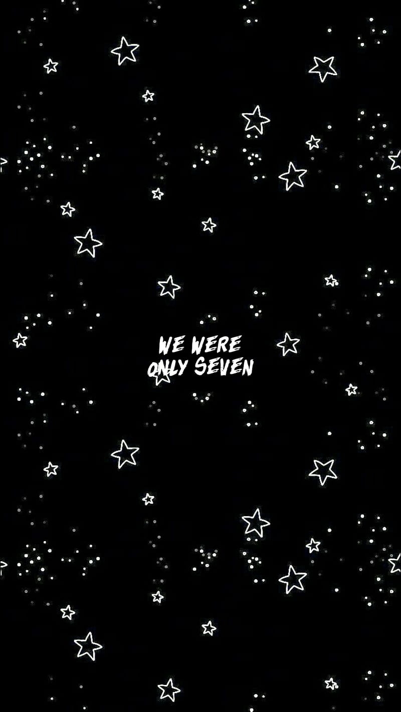 Bulletproof ot7, bangtan, black, bts, galaxy, ot7, planet, quote, stars, HD phone wallpaper