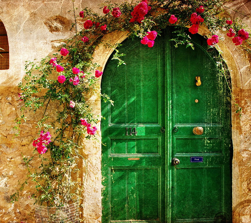 Old House Door, 2016, awesome, love, HD wallpaper