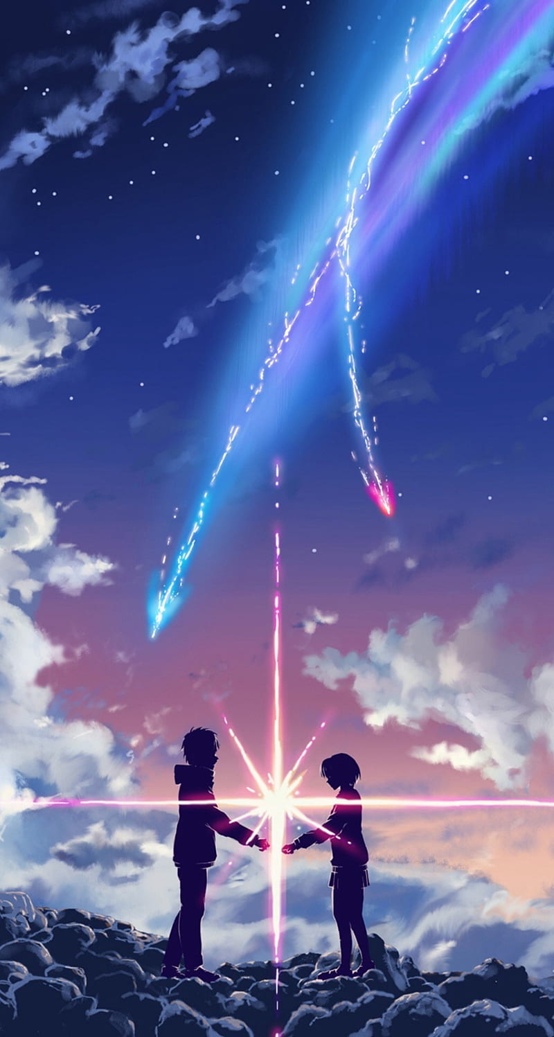 Kimi No Nawa, comet, galaxy, HD phone wallpaper