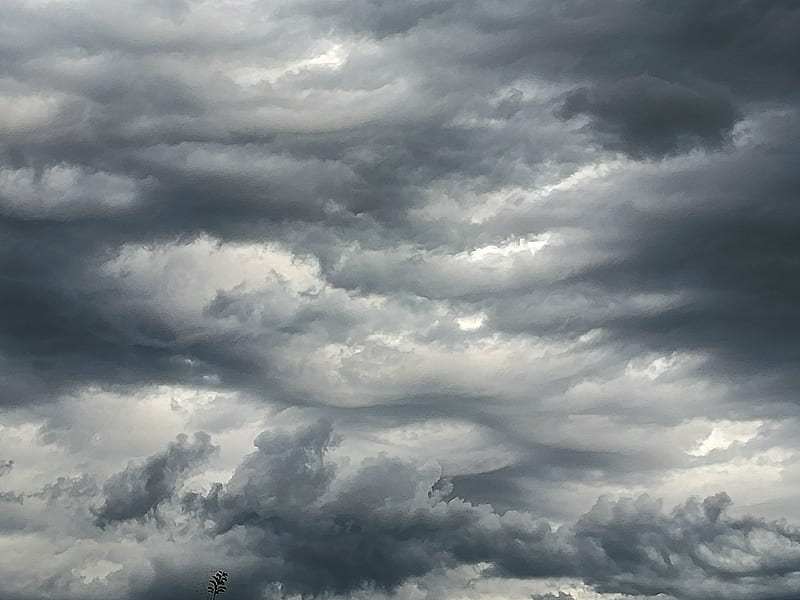 Cloudy sky, cloud, beautiful, gray, white, weather, cold, depression, HD wallpaper