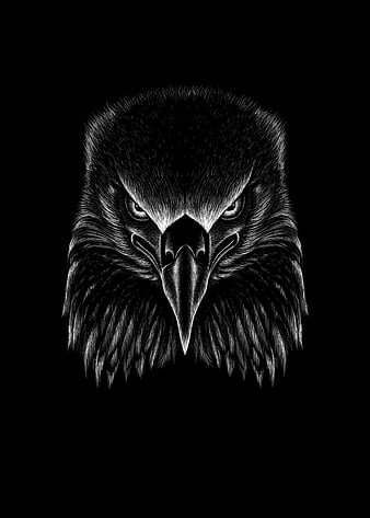 Eagle Art, android, bird, black, dark, evil, iphone, kingmixer, phone, HD phone wallpaper