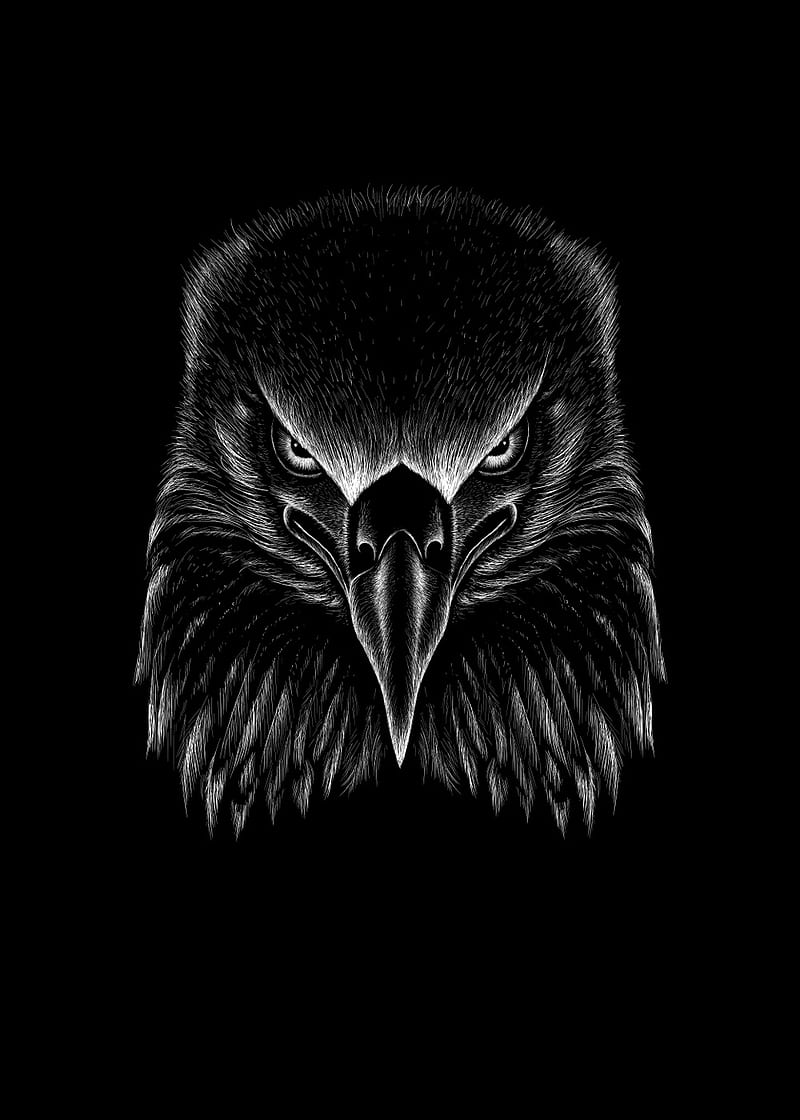 Eagle Art , android, bird, black, dark, evil, iphone, kingmixer, phone, HD phone wallpaper