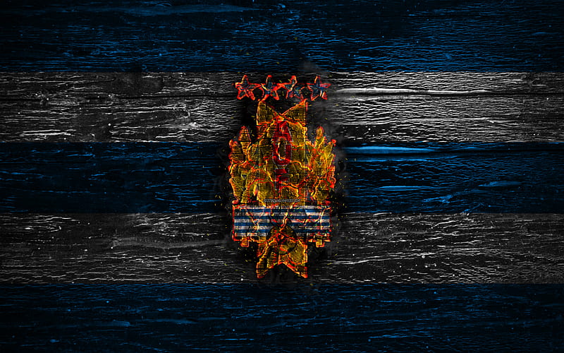 Uruguay national football team, fire logo, flag colors, blue and white lines, South America, wooden texture, soccer, Uruguay, logo, South American national teams, Uruguayan football team, HD wallpaper