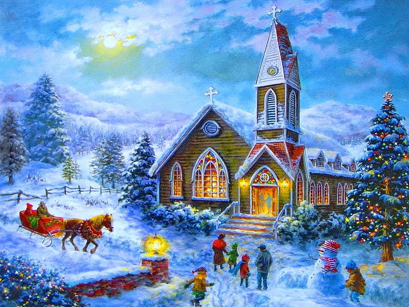 Santa claus en nochebuena, bonita, casa, cabaña, bonito, magia, nevado, santa  claus, Fondo de pantalla HD | Peakpx