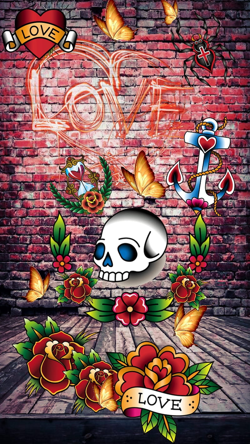 sugar skull iphone background