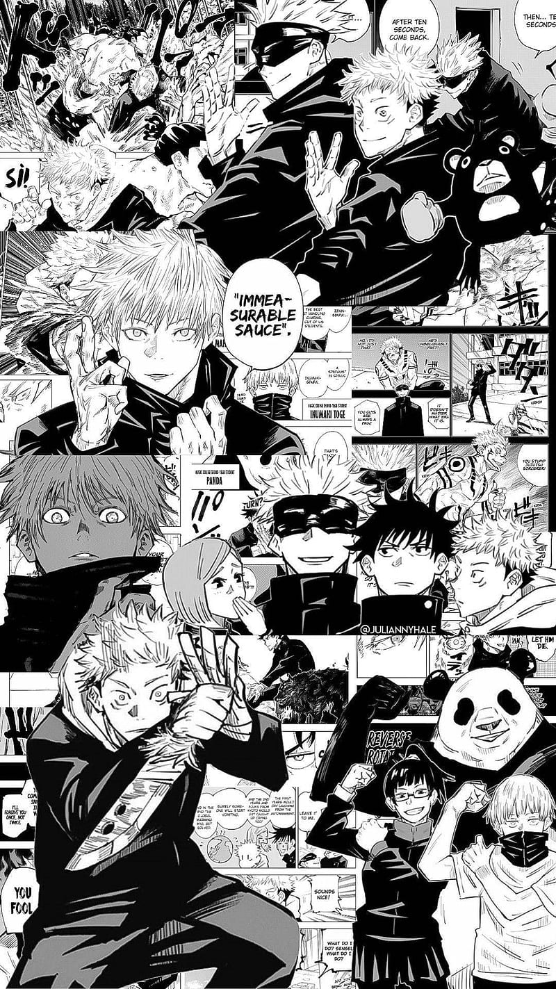 Jujutsu Kaisen Black And White Manga, HD phone wallpaper