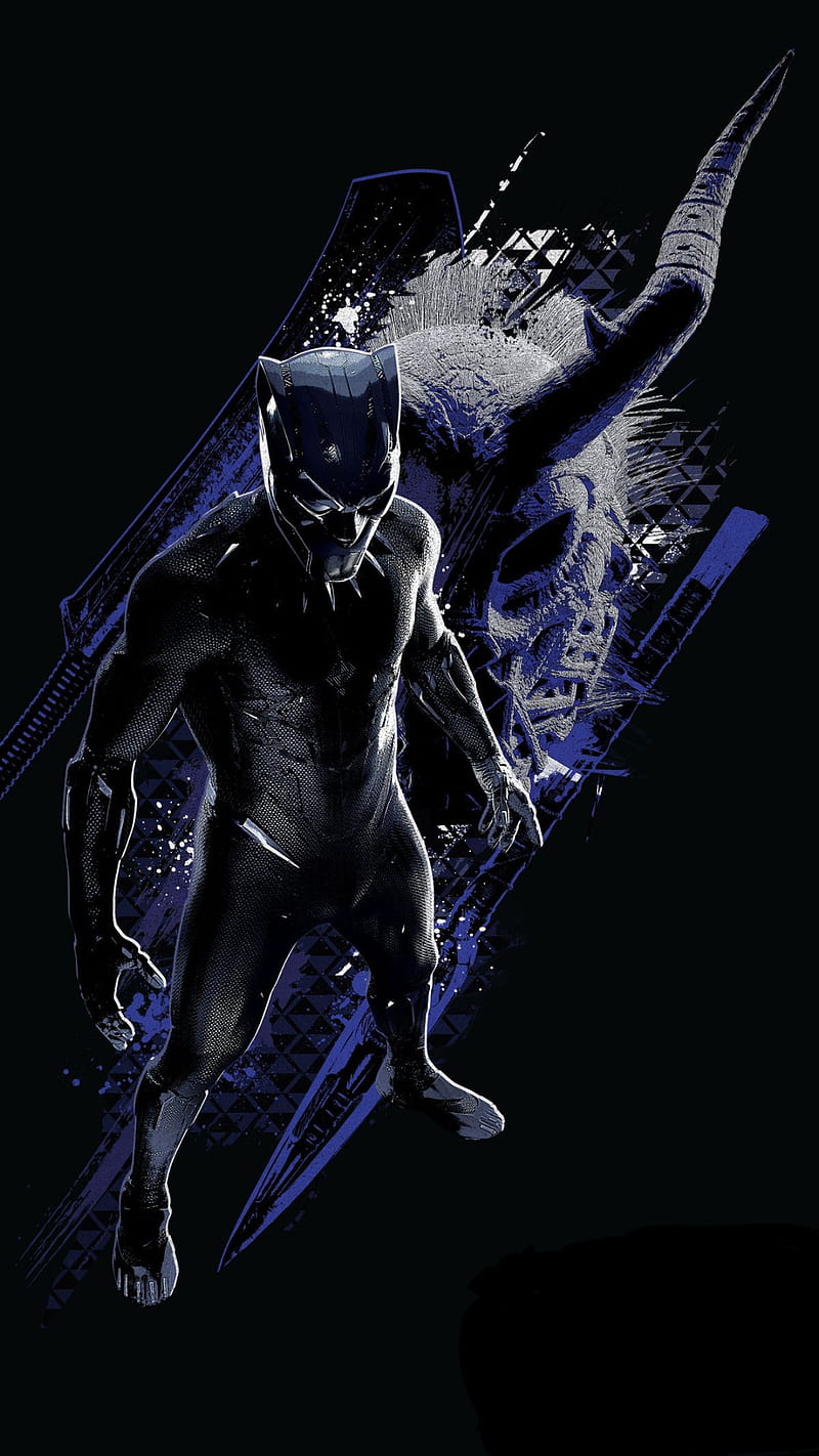 Black panther, hero, marvel, movie, super, t challa, HD phone wallpaper