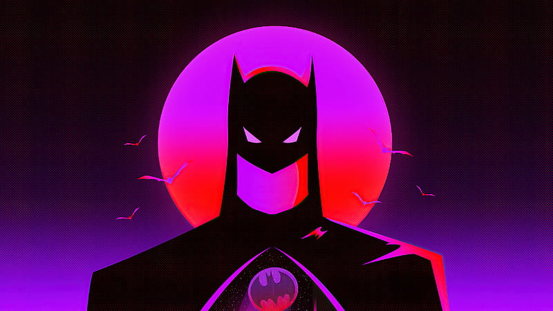 Batman Synthwave, batman, superheroes, artwork, artist, behance, HD wallpaper