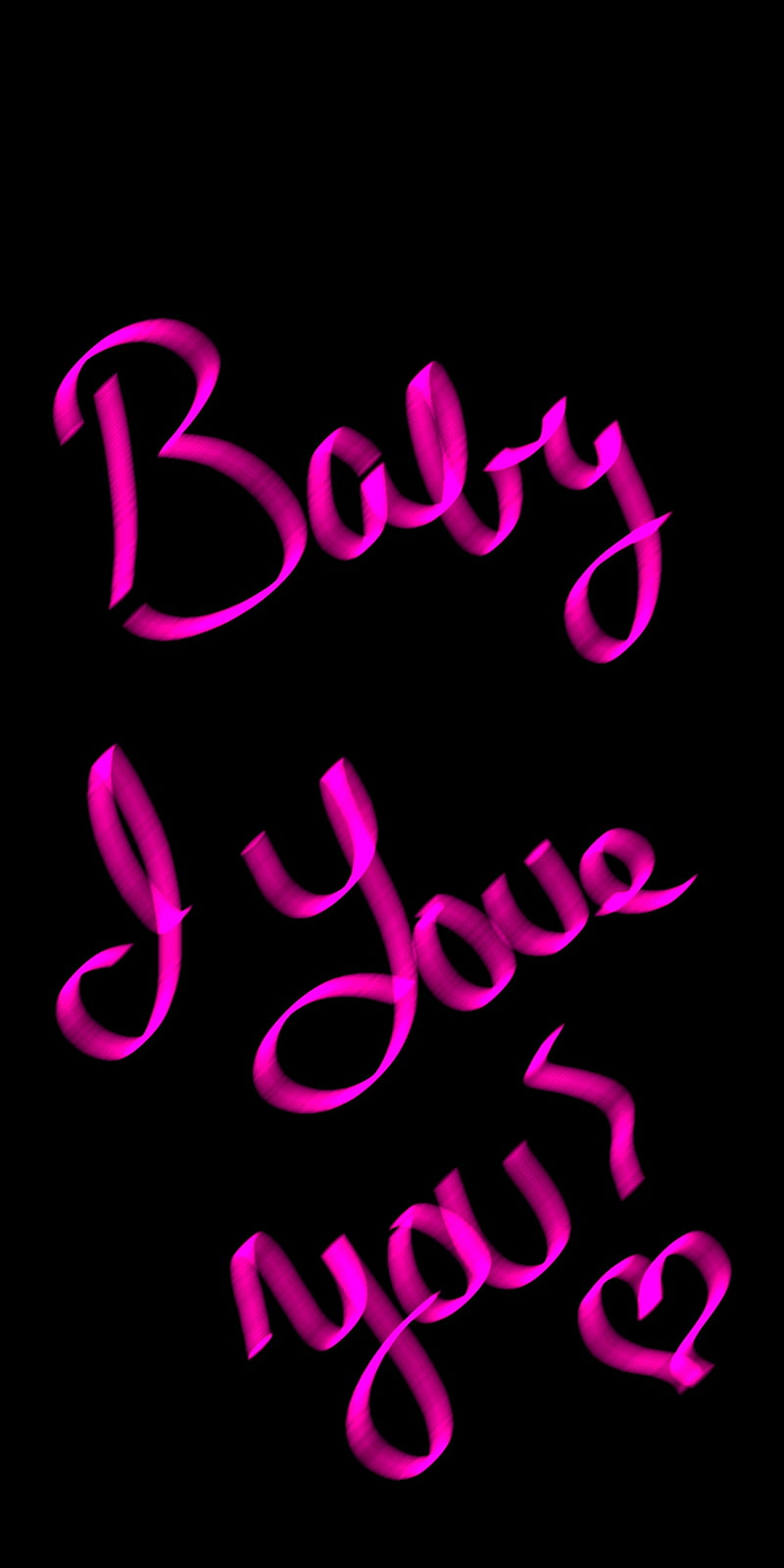 Baby I love you, i love you, neon pink, valentines, HD phone ...