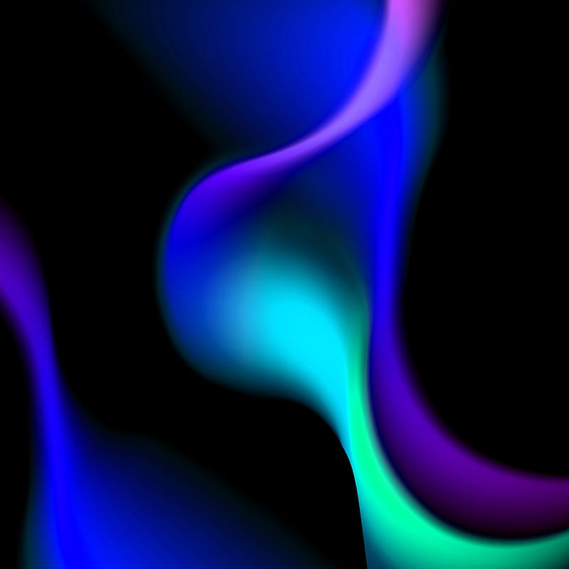 Digital cold colors, abstract, background, blue, composition, dark, pattern, smoke, wave, HD phone wallpaper