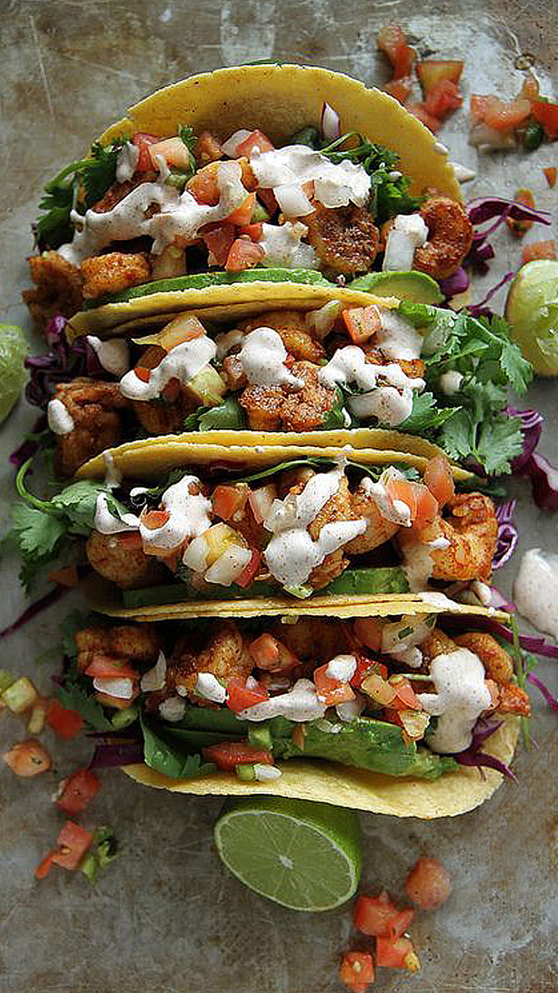 Tacos style, food, fresh, green, healthy, red, salad, taco, HD phone wallpaper