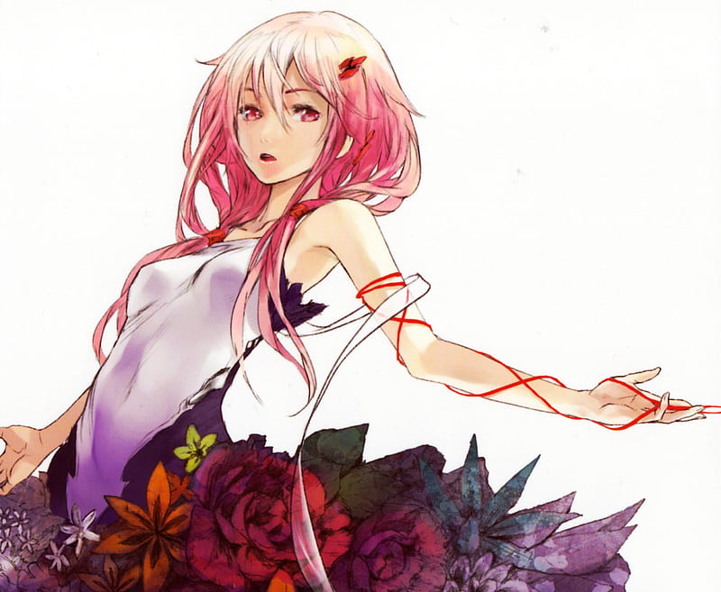 Pink-haired female anime character wallpaper, artwork, Guilty