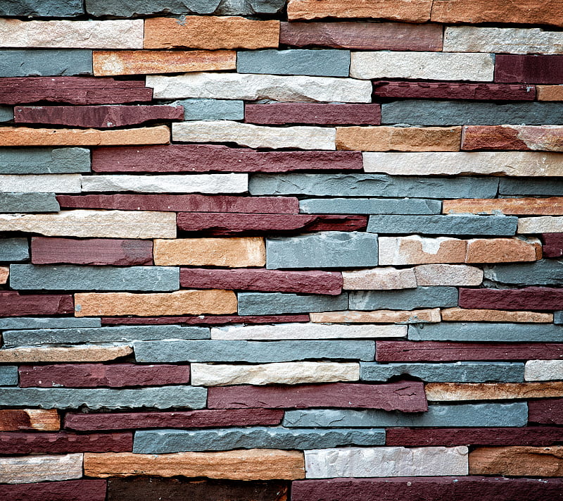 Stone Wall, background, colored, natural, stones, HD wallpaper
